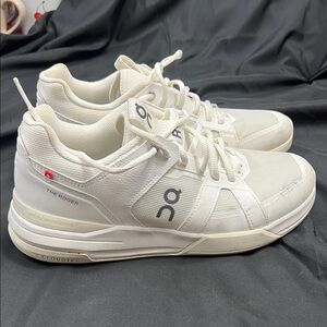 On Running Men's Sneakers in Cream/White with Gray Logo